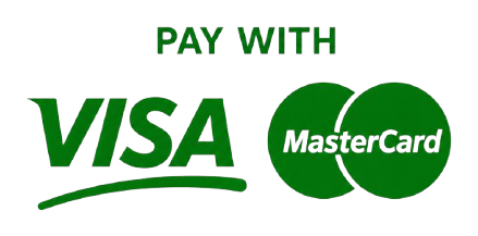 Pay with Visa and MasterCard