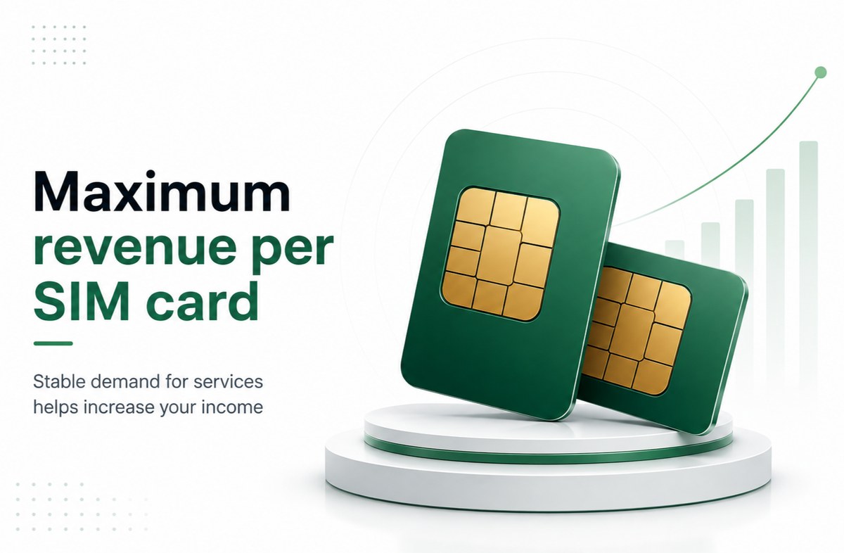Maximum revenue per SIM card — stable demand for services helps increase your income